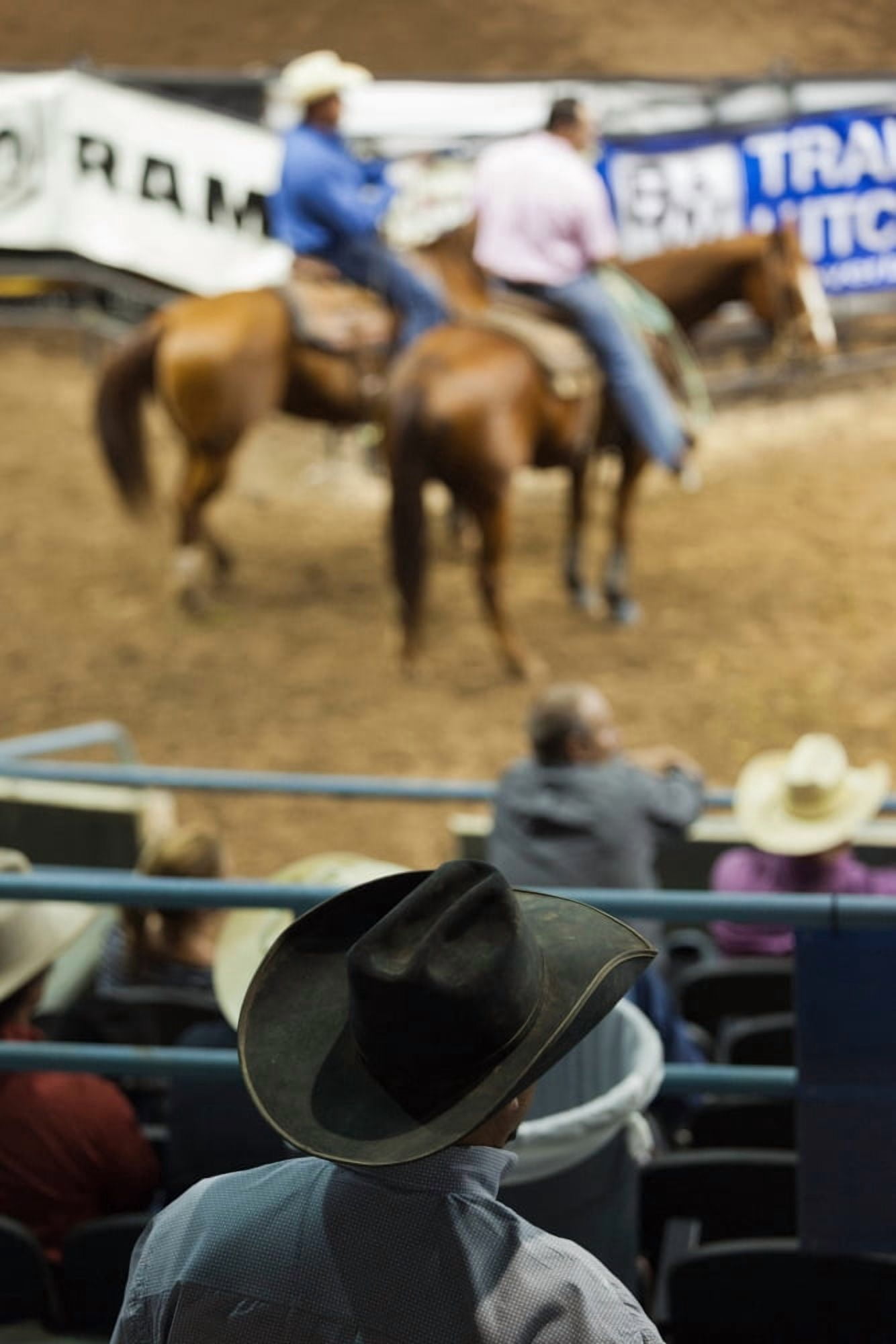 Cowboy Rodeo competition at Oklahoma State Fair Park Oklahoma City Oklahoma USA Canvas Art - Panoramic Images (24 x 36)