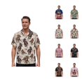 thumbnail image 1 of Cowboy Shirts for Men Summer Short Sleeve Button Up Notch Collar Western Cowboy Horse Printed Casual Shirt, 1 of 6