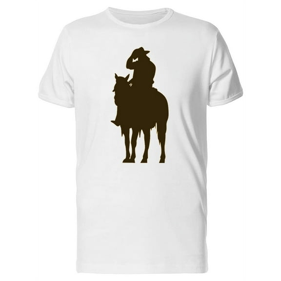 Cowboy Silhouette Art T-Shirt Men -Image by Shutterstock, Male Large