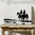 thumbnail image 1 of Cowboy Silhouette Wall Art - Black And White Western Horseback Print - Rustic Ranch Decor - Vintage Frontier Illustration Wall Art, Modern Wall Decor, 24x36 UNFRAMED, 1 of 2