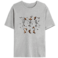 thumbnail image 1 of Cowboy Skeleton Crew T-Shirt - Spooky Western Halloween with Hat & Boots Graphic Tee Bat Star Design, Fashion Cotton Short Sleeve Tops, 1 of 5