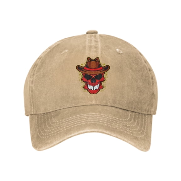 Cowboy Skull Baseball Caps for Men Women Adjustable Casual Trucker Hats for Fishing Outdoor Activities Fashion Hats