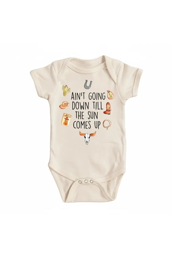 Cowboy Sleeping Newborn Baby Bodysuit