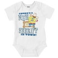 thumbnail image 1 of Cowboy SpongeBob New Sheriff in Town Romper Boys or Girls Infant Baby Brisco Brands 12M, 1 of 6