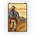 thumbnail image 1 of Cowboy Standoff - Lantern Press Artwork (12x18 Art Print, Wall Decor Travel Poster), 1 of 1