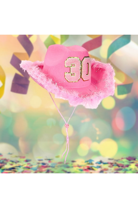 Cowboy Style Hat Birthday Party Pompom Hat Casual Style Prom Performance Prop Hat Womens Western Hats Teal Hat Stretcher for Men Cowboy Hat Cowboy Hat Cowboy Hat Men Western Space Cowboy Glitter