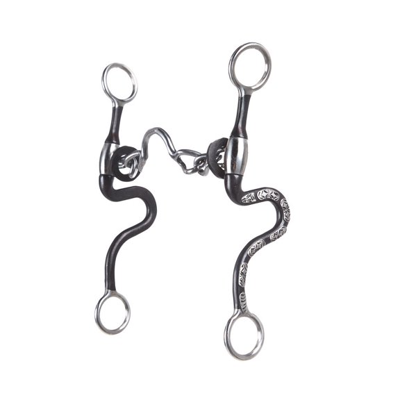 Cowboy Tack  Diamond Back S Shank Ported Chain Bit