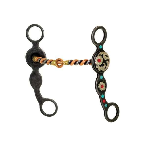 Cowboy Tack Southwest Copper Twisted Snaffle Floral