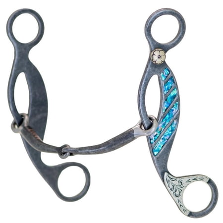 Cowboy Tack Turquoise Collection Smooth Snaffle Gag