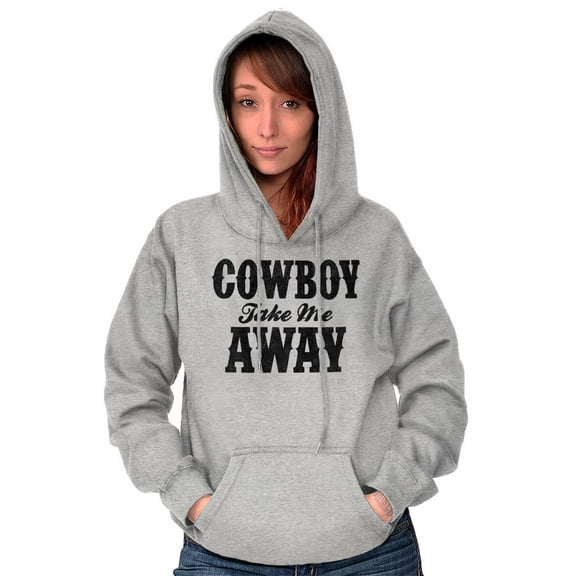Cowboy Take Me Away Country Music Women Plus Size Graphic Pullover Hoodie Brisco Brands 3X