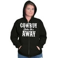 thumbnail image 1 of Cowboy Take Me Away Country Music Womens Plus Size Graphic Zipper Hoodie Brisco Brands 2X, 1 of 5