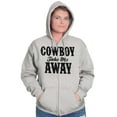 thumbnail image 1 of Cowboy Take Me Away Country Music Womens Plus Size Graphic Zipper Hoodie Brisco Brands 3X, 1 of 5