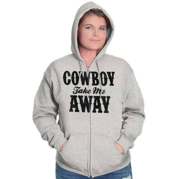 Cowboy Take Me Away Country Music Zip Hoodie Sweatshirt Women Brisco Brands X