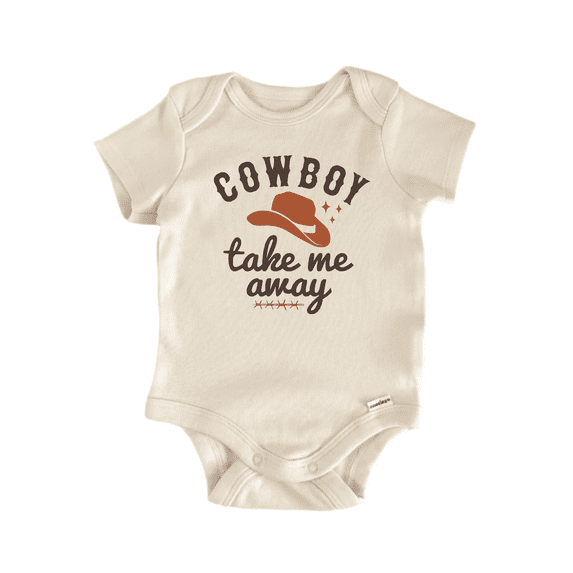Cowboy Take Me Away Newborn Baby Bodysuit