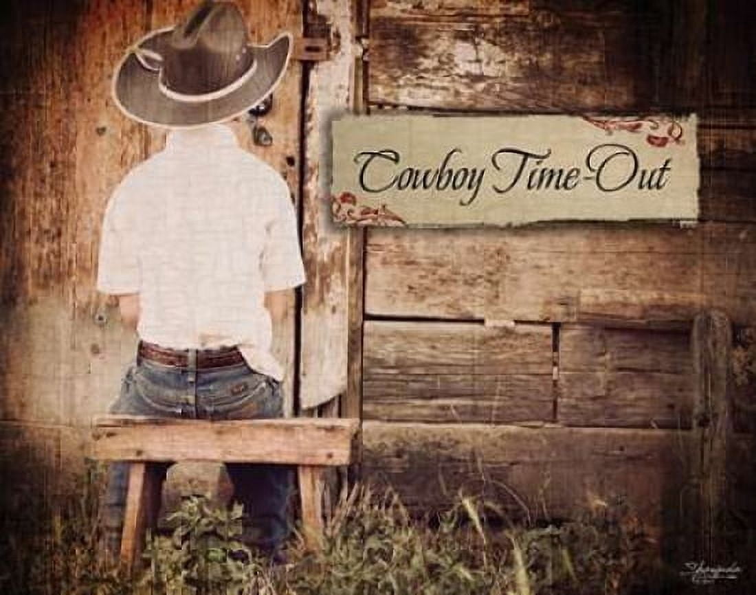 Cowboy Time Out Canvas Art - Shawnda Eva (22 x 28)