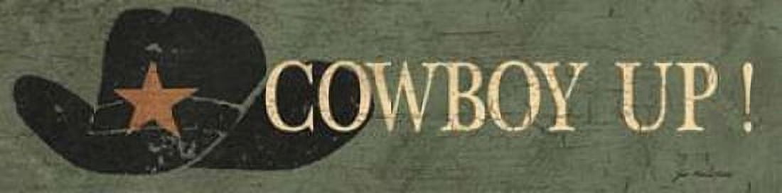 Cowboy Up Canvas Art - Jo Moulton (12 x 36)