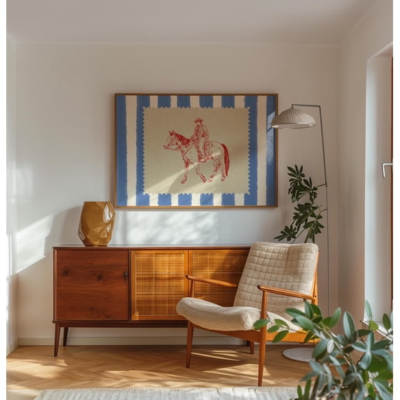 Cowboy Wall Art Vintage Western Wall Art Unframed Paper Poster 8x10in