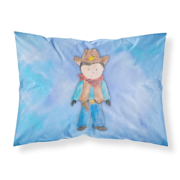 Cowboy Watercolor Fabric Standard Pillowcase