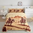 thumbnail image 1 of Cowboy Western Bedding Wild West Desert Mountain Bed Comforter Set Rustic Home Decor, Western Farmhouse Comforter Set Teens Country Theme Farm Life Duvet Insert Twin 2 Piece, 1 of 5