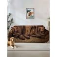 thumbnail image 1 of Cowboy Western Couch Cover, Cowboy Hats Boots Retro Rose Brown Wooden Sofa Cover Blanket for 2 Seat Cushion, Sectional Sofa Slipcover Furniture Protector for Living Room Bedroom 71''x102'', 1 of 9