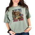 thumbnail image 1 of Cowboy Western Graphic T-Shirt, Vintage Farm Truck Tee, Rustic Town Apparel, Country Music Lover Shirt, Patriotic USA T-Shirt, Moss Comfort Colors T-Shirt, XL, 1 of 1