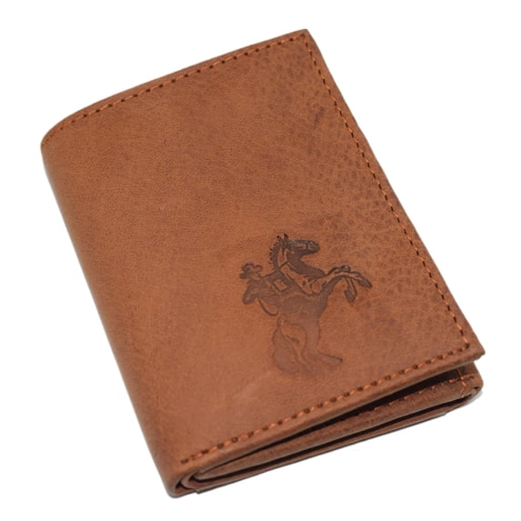 Cowboy Western Men's RFID Blocking Genuine Leather Bifold Trifold Wallet Trifold