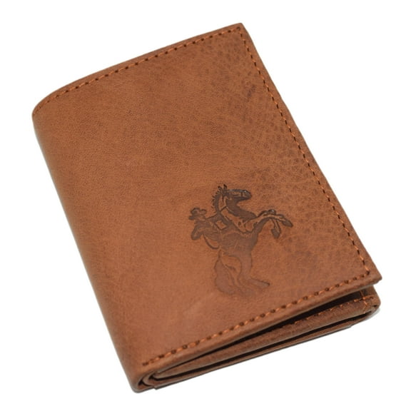 Cowboy Western Men's RFID Blocking Genuine Leather Bifold Trifold Wallet Trifold