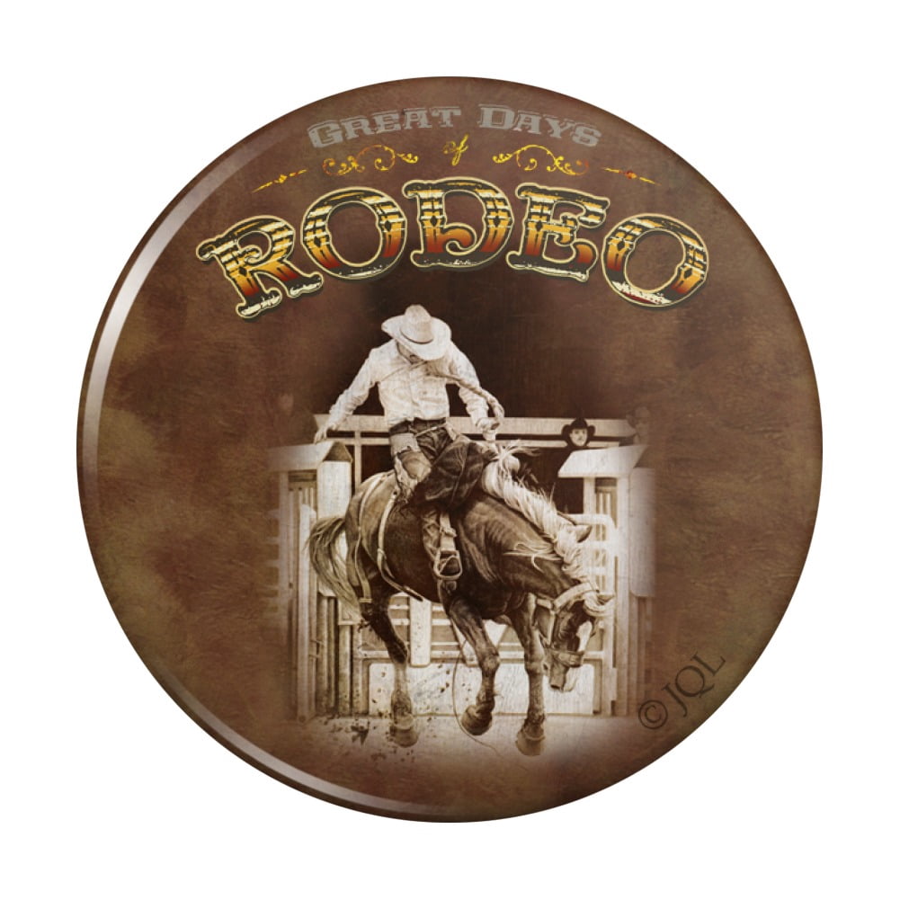 Cowboy Western Rodeo Vintage Horse Bucking Riding Kitchen Refrigerator ...