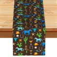 thumbnail image 1 of Cowboy Western West Horse Cactus Table Runner 13x72 Inch for Dining Table Kitchen Wedding Party Decor Fireplace Mantle, 1 of 6