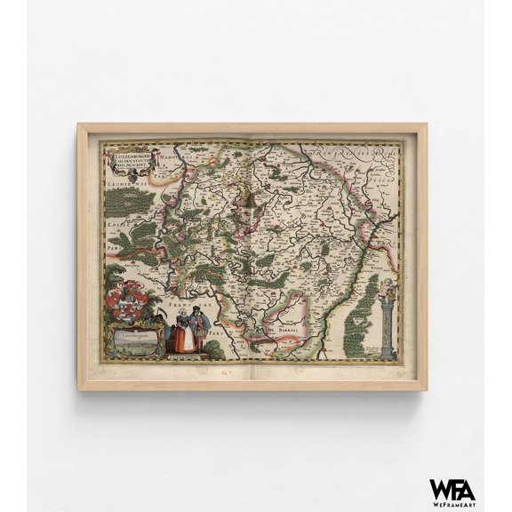 Map of Luxembourg, International Maps Print, Europe Office Decor, Hallway Wall Art, Geography Classroom Decor, Europe Map Poster