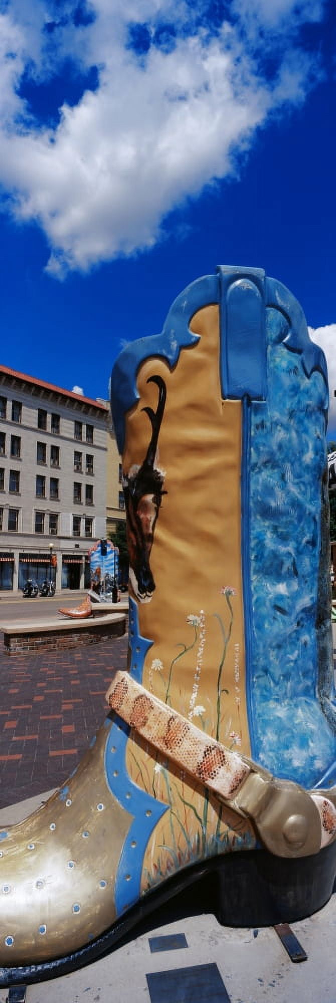 Cowboy boot sculpture in downtown Cheyenne Wyoming USA Canvas Art - Panoramic Images (12 x 36)