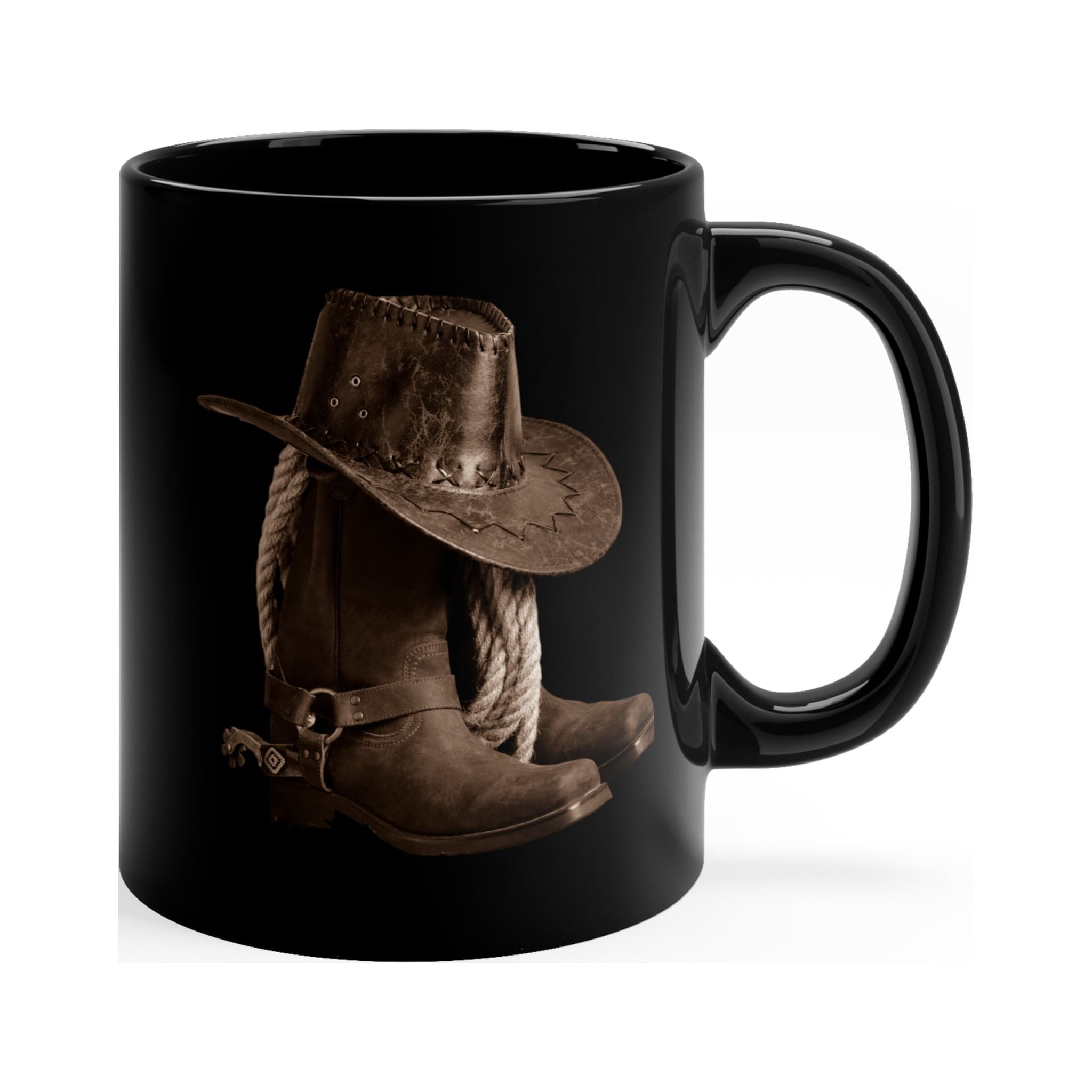 Cowboy boots 11oz Black Mug