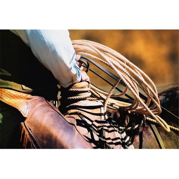 Cowboy with Rope Poster Print by Carson Ganci, 34 x 22 - Large