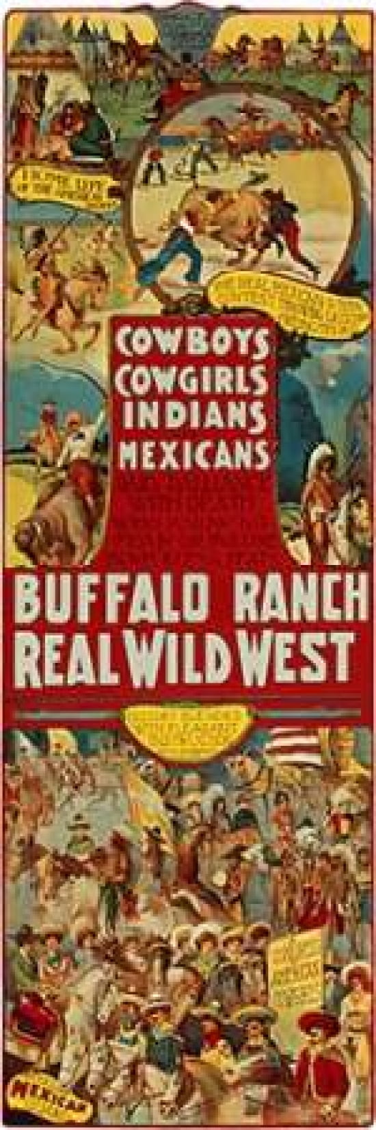 Cowboys Cowgirls Indians Canvas Art - Anonymous (8 x 24)
