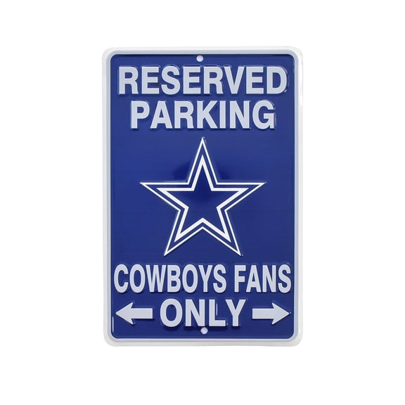 Cowboys Fan Reserved Parking Only Metal Sign Dallas Game Room Man Cave Garage Shop Wall Decor