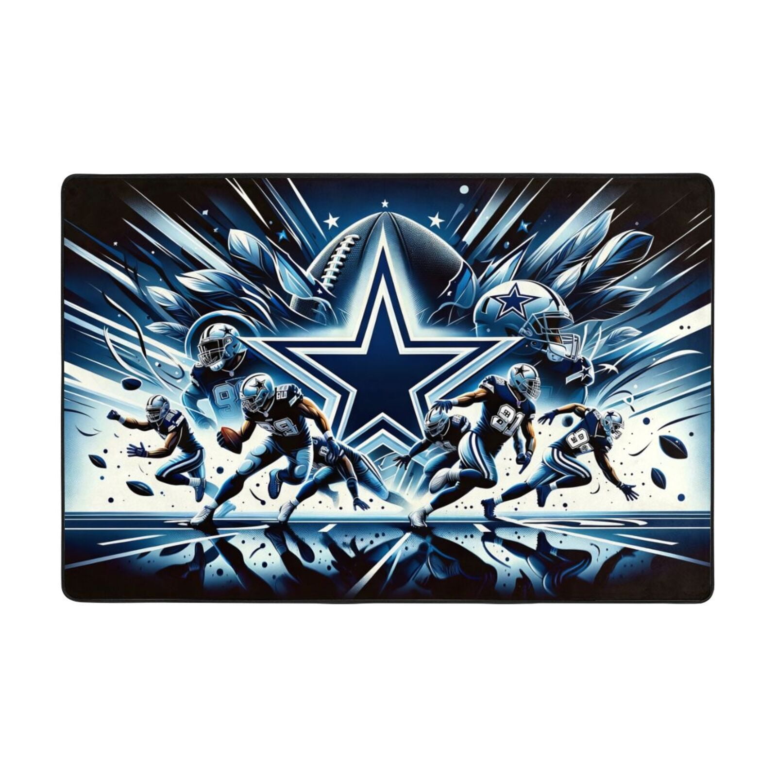 Cowboys Football Bathroom Rugs Non-Slip Water Absorbent Washable Bath ...