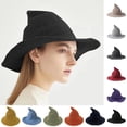 thumbnail image 1 of Cowboys Hats For Men - Women Thickening Type Daily And Festival Witch Collapsible Hat Knitted Steepletop Hat,RD1,One Size, 1 of 6
