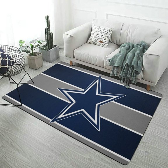 Cowboys Logo Carpet Non-slip Soft Comfy Floor Rug Kitchen Bedroom Entrance Doormat Mats