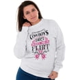 thumbnail image 1 of Cowboys Make Me Flirt Funny Cowgirl Women Crewneck Sweatshirt Brisco Brands X, 1 of 6
