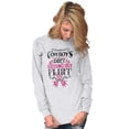 thumbnail image 1 of Cowboys Make Me Flirt Funny Cowgirl Women's Long Sleeve T Shirt Brisco Brands 2X, 1 of 6