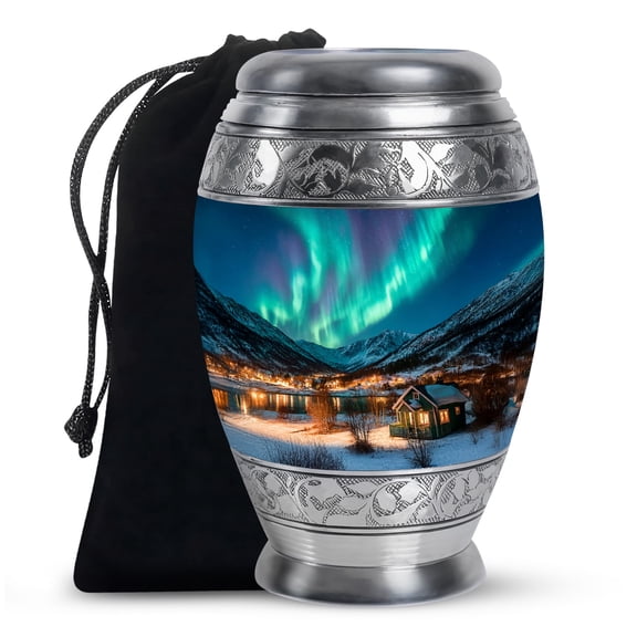 Cowboys Memorial Cremation Urns for Human Ashes, Decorative Large Burial Box, Unique Funeral Keepsake Gift for Adults - 6Inch - Medium Size Urn - 1Pcs
