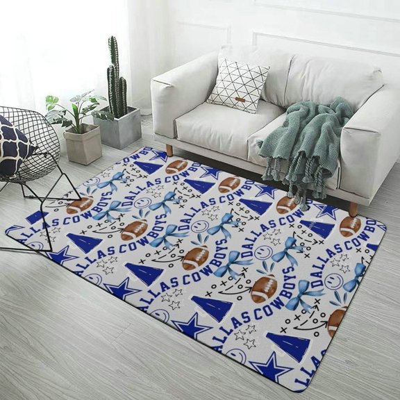 Cowboys Pattern_1 Soft Comfy Rug for Home Decor Living Room Bedroom Area Rug Non-slip Doormat