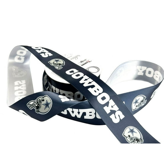 Cowboys Printed Ribbon 1 5/16"-Inch Width, 15 Foot Spool