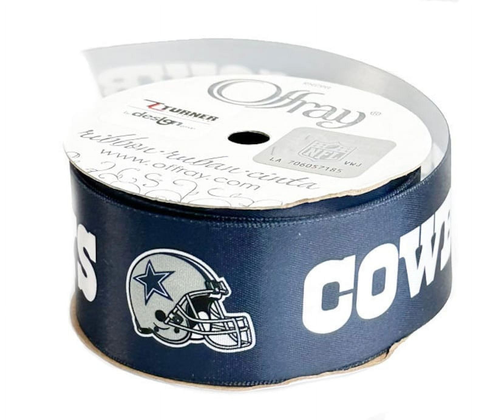 Cowboys Printed Ribbon 1 5/16"-Inch Width, 15 Foot Spool