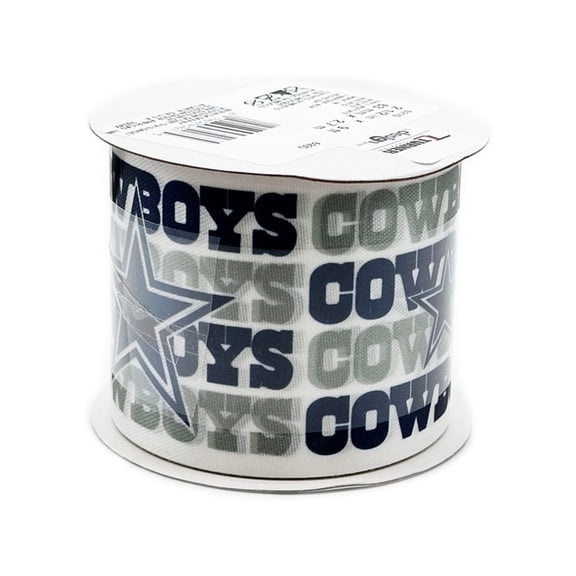 Cowboys Printed Ribbon 2.5"-Inch Width, 15 Foot Spool