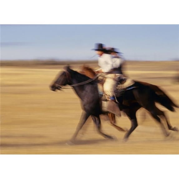 Cowboys Racing Horses Poster Print by Natural Selection Craig Tuttle, 17 x 13