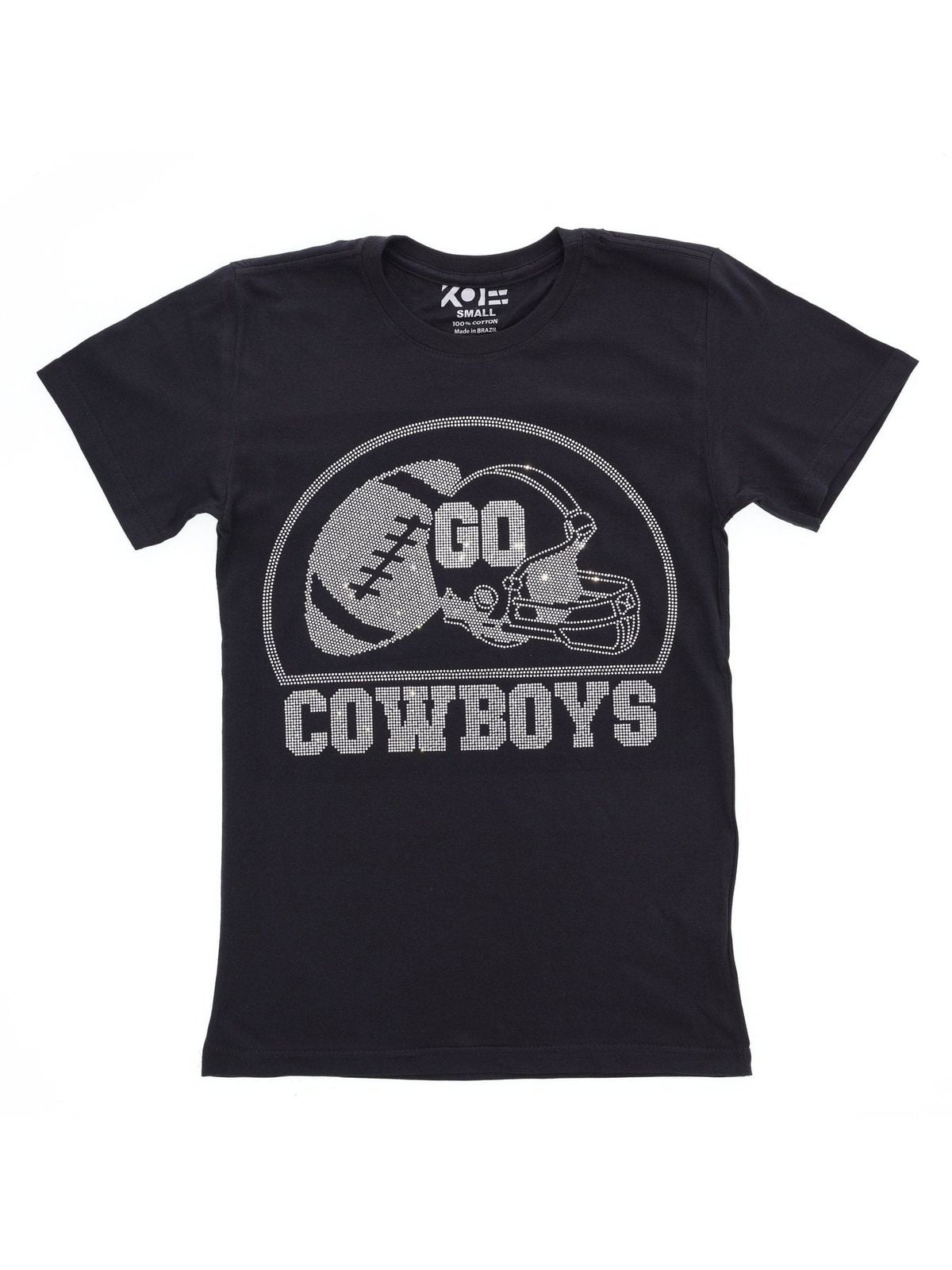 Cowboys Shirt, Football Tee, Dallas T-shirt, Rhinestone Shirt, Bling Bling  Tee, Short Sleeve T-shirt, Game Days Shirt, Fans shirt, go cowboy-White /  Unisex Adult - 2XL 