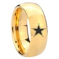 thumbnail image 1 of Cowboys Star Dome Gold Plated Tungsten Men Ring 10MM, 1 of 2