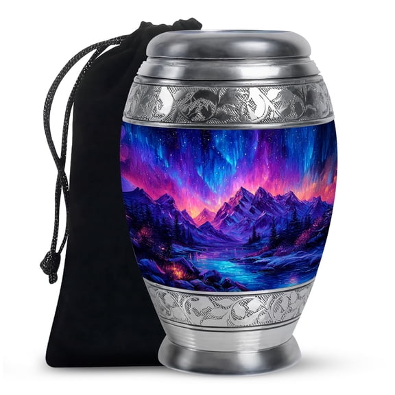 Cowboys Urn for Ashes Adult Male and Female, Large Cremation Urns for Human Ashes, Elegant Burial Keepsake, Decorative Memorial Gift for Loved One