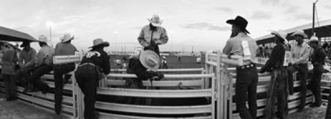 Cowboys at rodeo Pecos Texas USA Canvas Art - Panoramic Images (18 x 7)